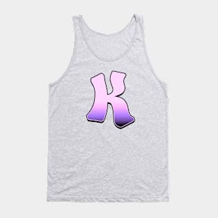 Letter K - Pink fade Tank Top